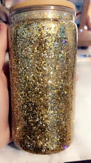 Gold glitter snow globe- READ DESCRIPTION