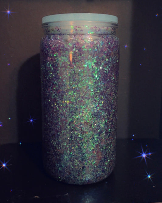 Purple green snow globe glitter- READ DESCRIPTION